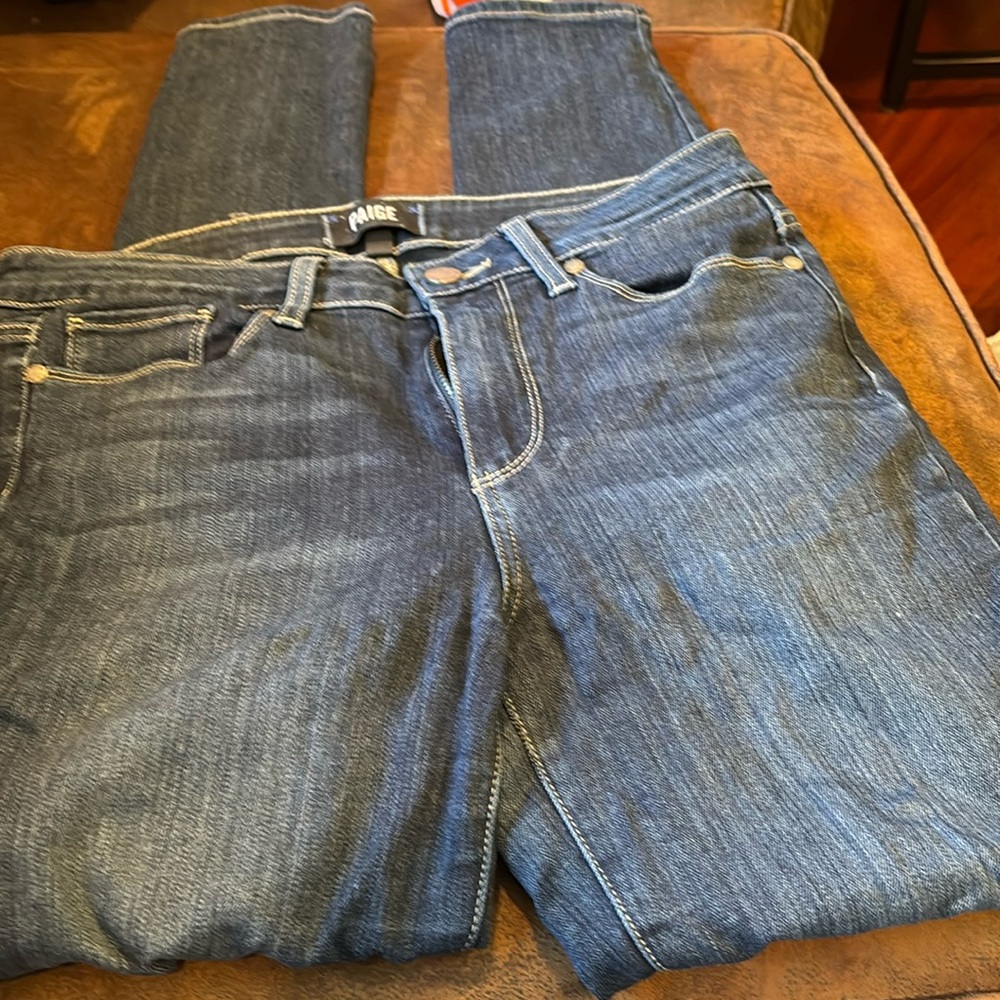 Paige jeans hoxton ankle  four pocket lots of stretch size 28